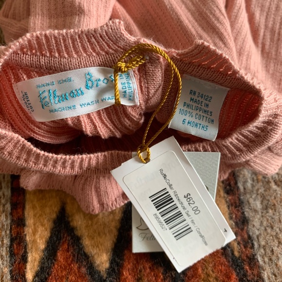 NWT Feltman Brothers Ruffle Collar Ribbed Knit Top - Picture 5 of 7